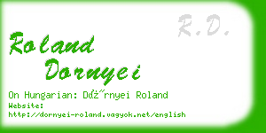 roland dornyei business card